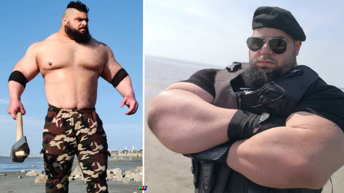 Iranian Hulk Sajad Gharibi pictured during the physique era he says involved heavy steroid use and a bodyweight of 170 kilograms