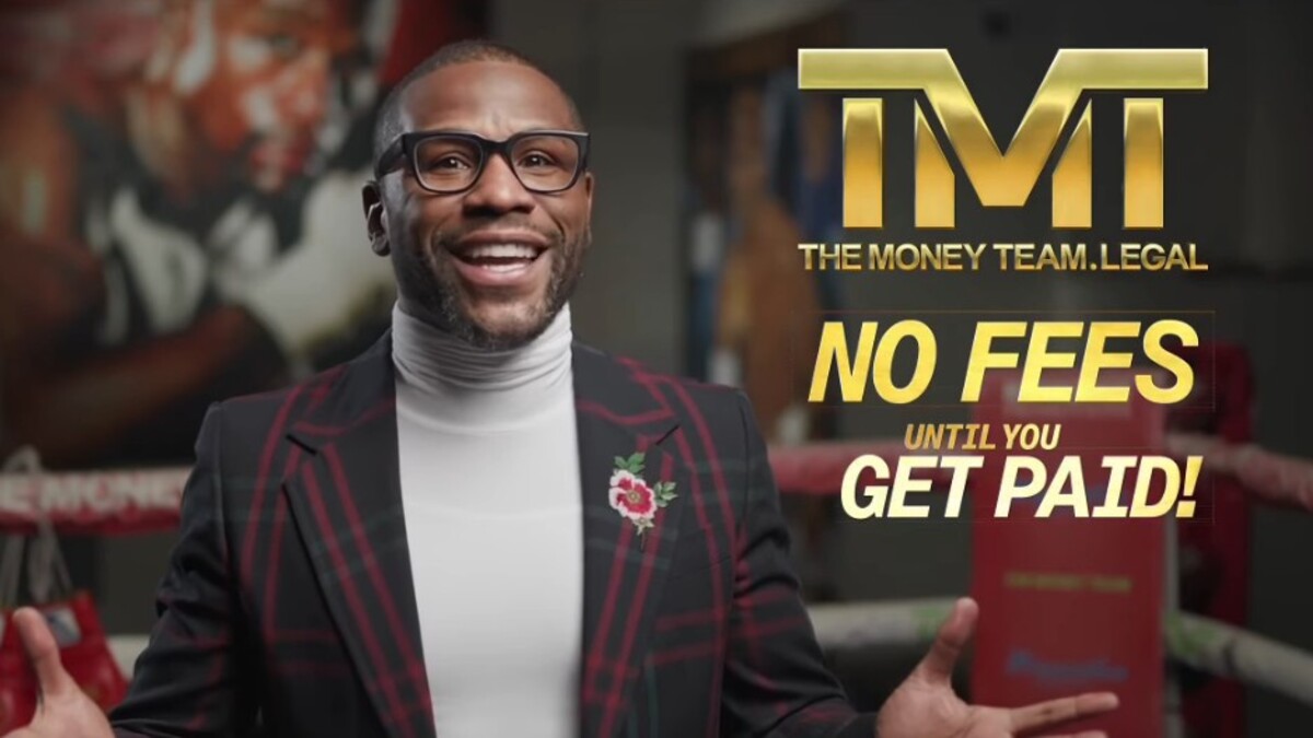 Floyd Mayweather promotes The Money Team Legal Network and its no-fee-until-paid legal service