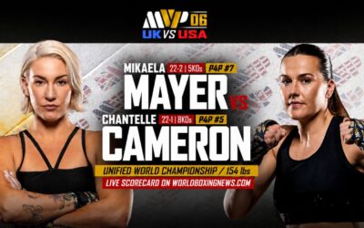 Mikaela Mayer contre Chantelle Cameron Tableau de bord