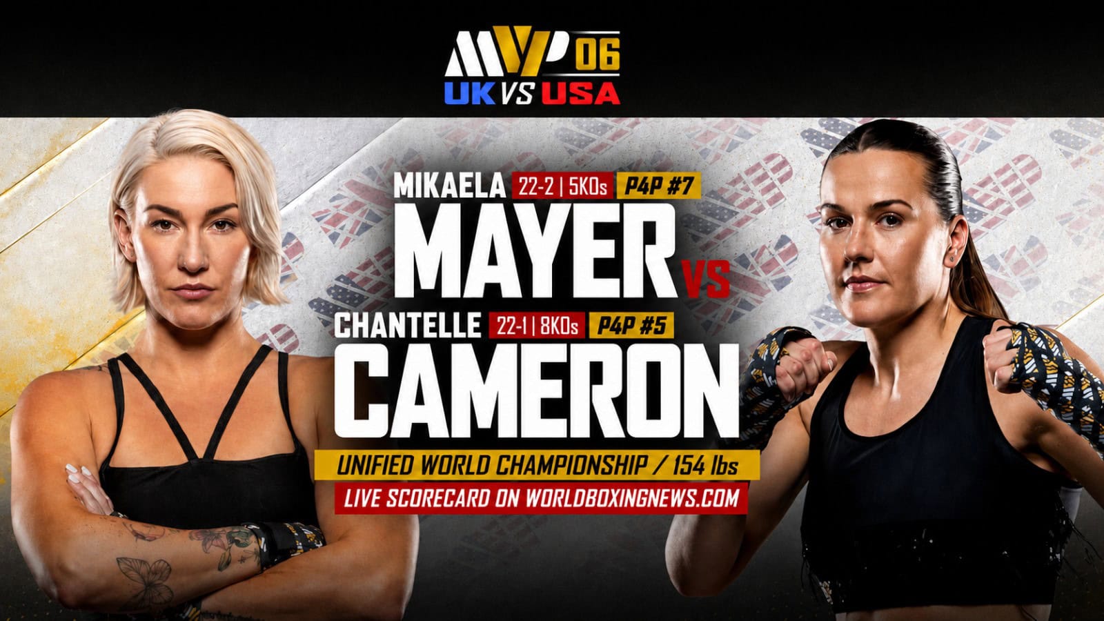 Mikaela Mayer and Chantelle Cameron ahead of their WBC and WBO super welterweight world title fight in Birmingham