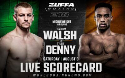 Tableau de bord Callum Walsh contre Tyler Denny