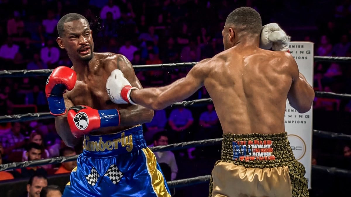 Thomas Dulorme lands a punch against Terrel Williams during their 2018 fight