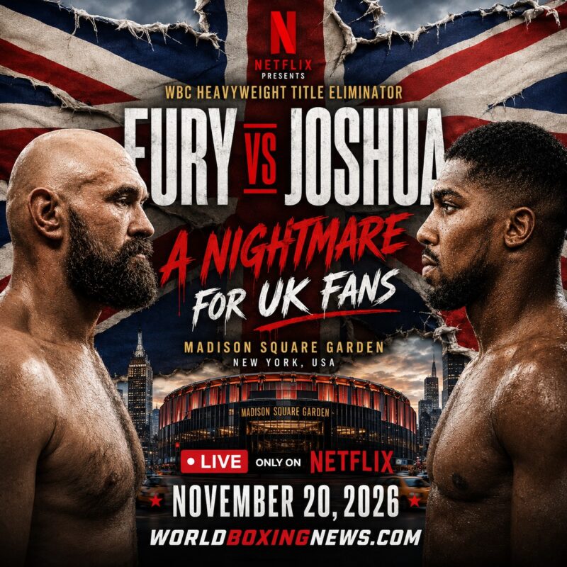 Tyson Fury et Anthony Joshua s'affrontent dans un graphique de combat au Madison Square Garden de New York