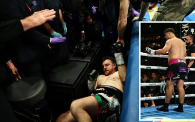 Le combat de Dave Allen se termine après que Thomas Carty ait été expulsé du ring