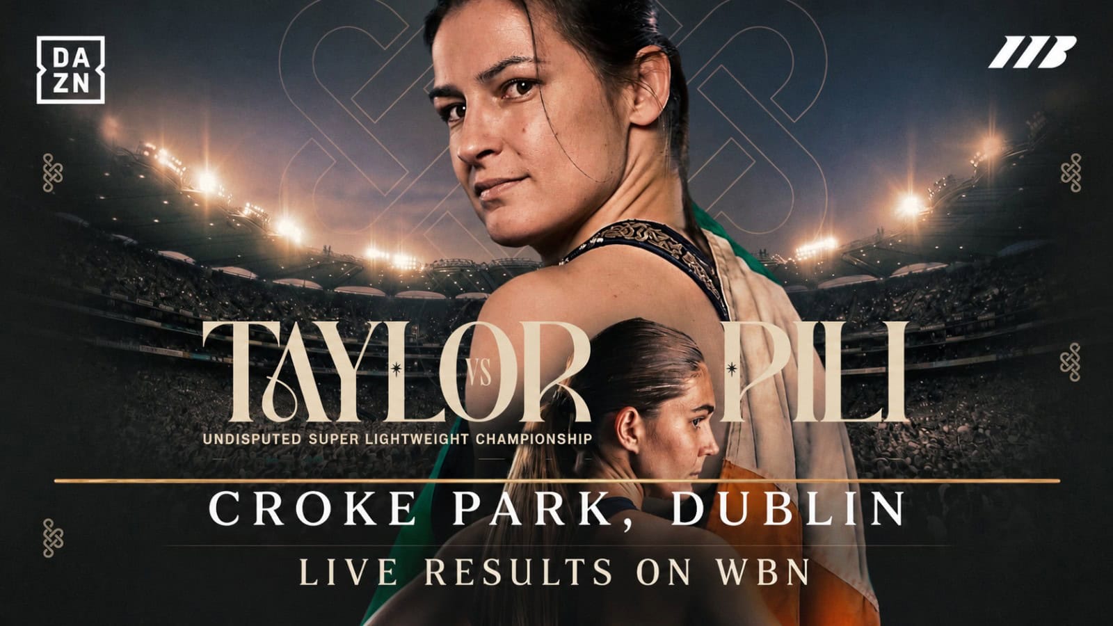 Katie Taylor vs Flora Pili Croke Park live results graphic