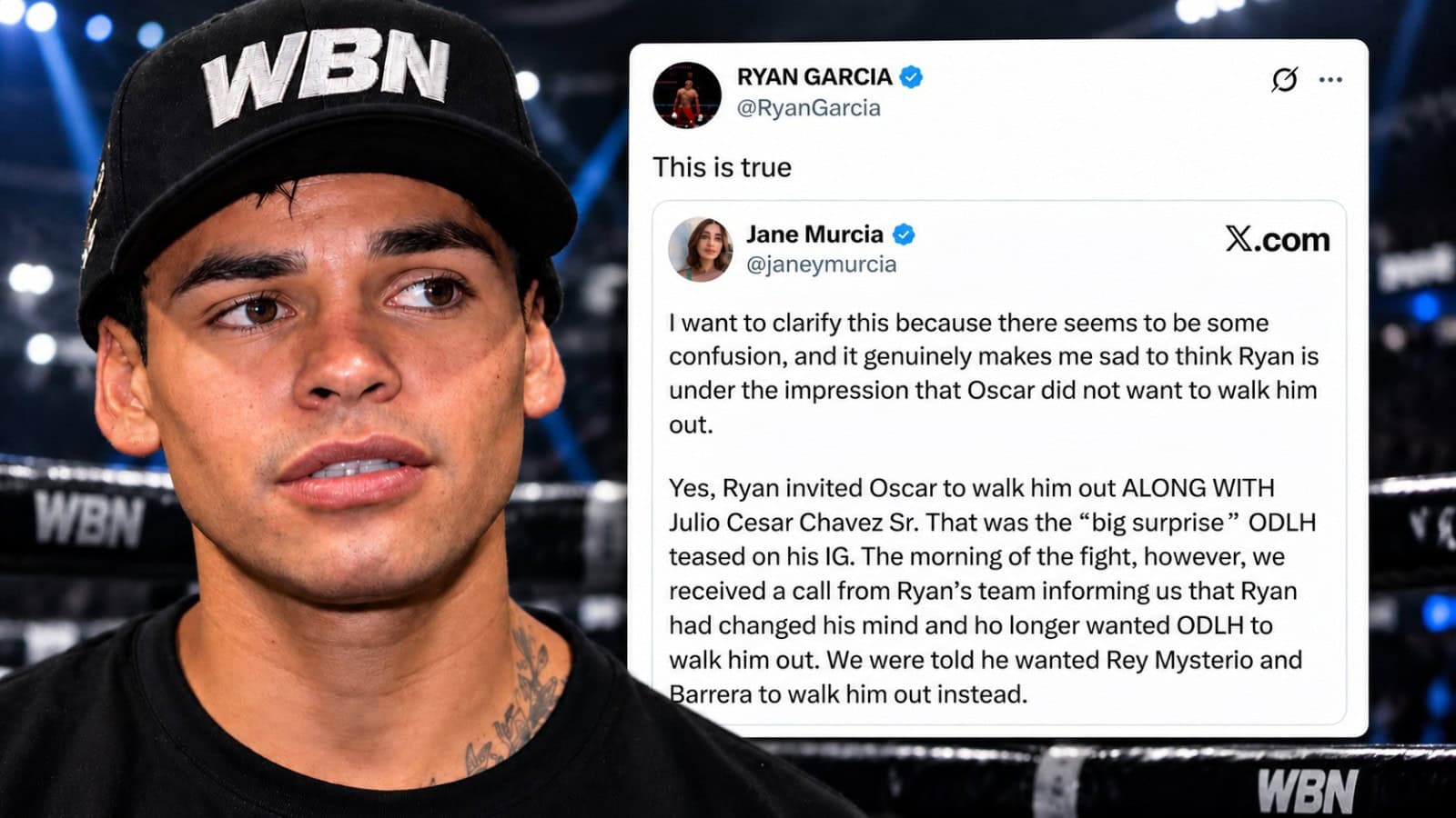 Ryan Garcia confirms Jane Murcia