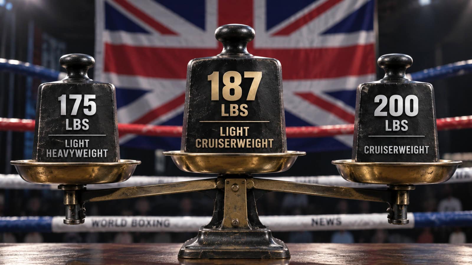 New 187-pound light cruiserweight division between the 175-pound light heavyweight and 200-pound cruiserweight limits