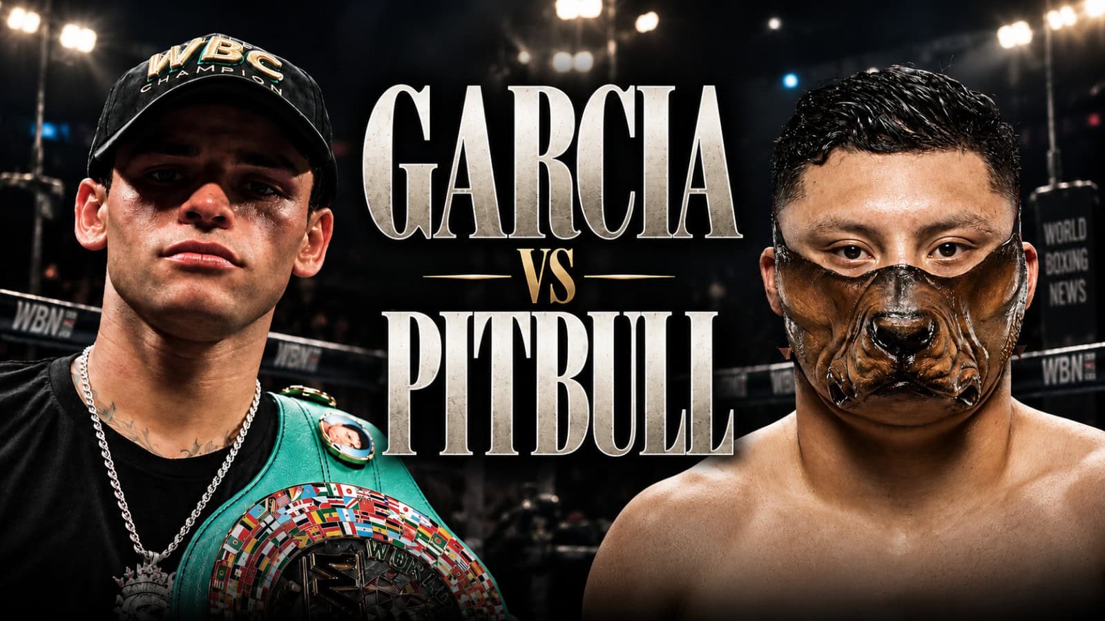 Ryan Garcia and Isaac Pitbull Cruz pictured ahead of a potential welterweight fight