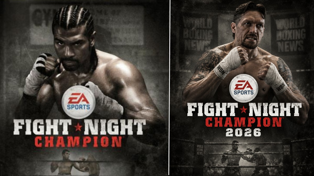 David Haye on the 2011 Fight Night Champion cover alongside a concept for a modern EA Sports Fight Night revival