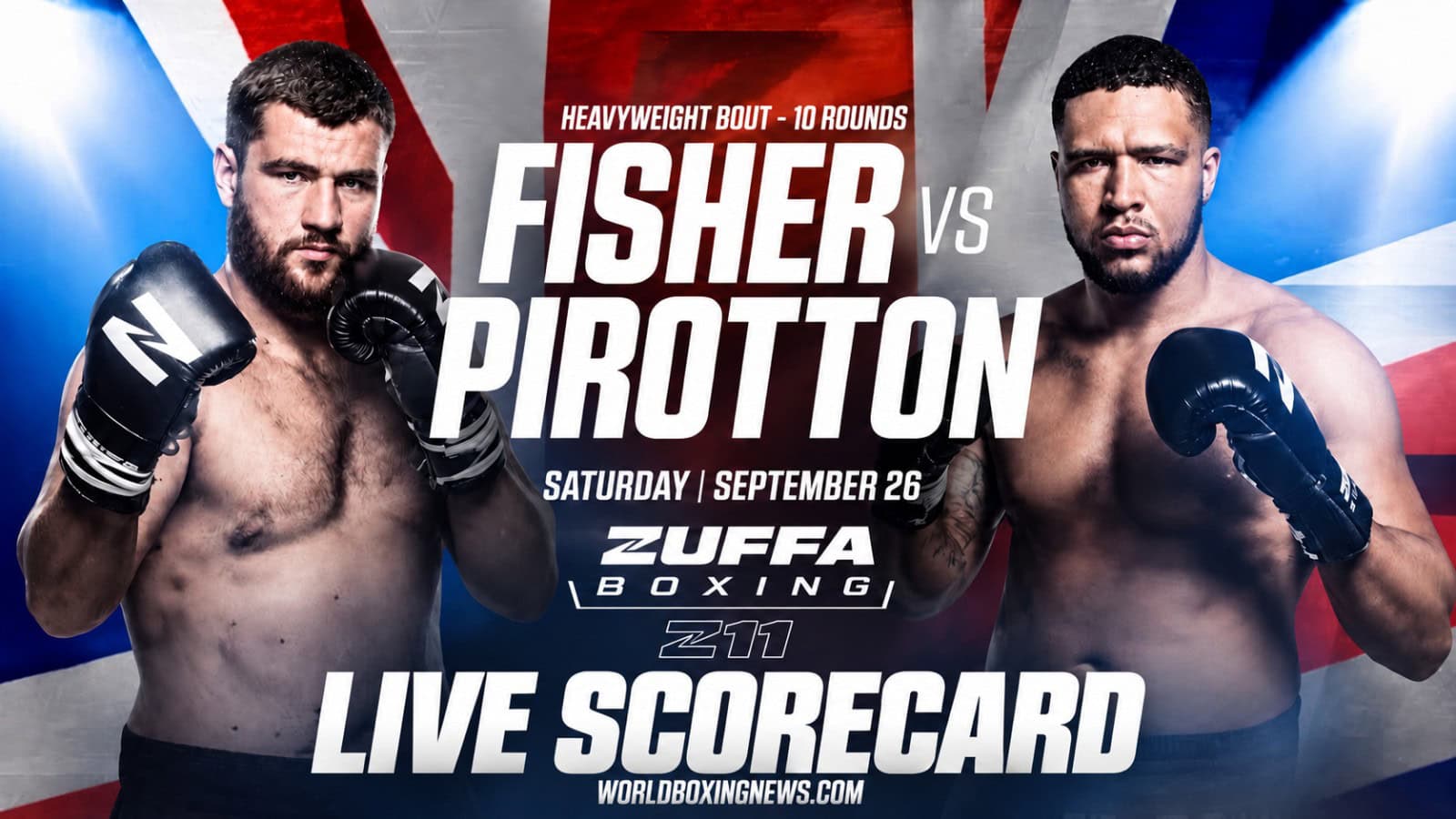 Johnny Fisher vs Michael Pirotton live scorecard for their heavyweight fight at Zuffa Boxing 11