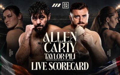 Dave Allen contre Thomas Carty Tableau de bord en direct