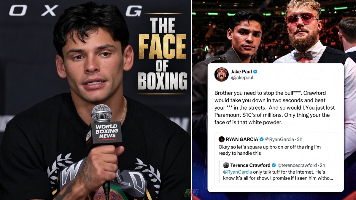 Ryan Garcia alongside Jake Paul