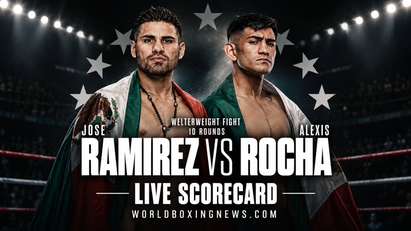 Jose Carlos Ramirez vs Alexis Rocha live scorecard from Las Vegas