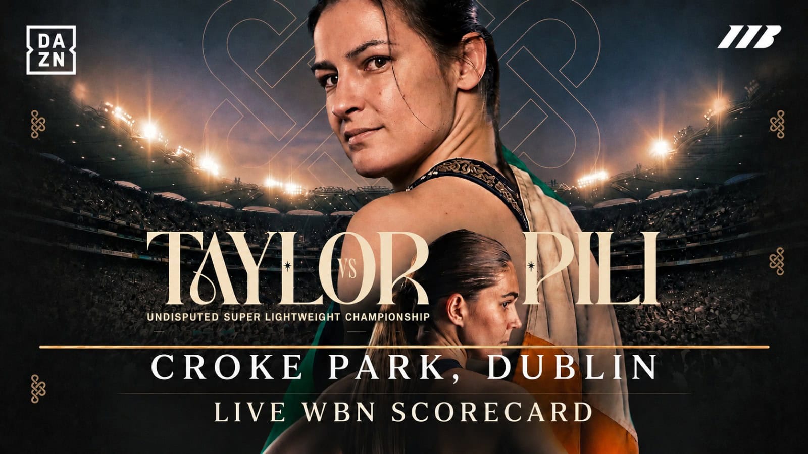 Katie Taylor vs Flora Pili live WBN scorecard at Croke Park in Dublin
