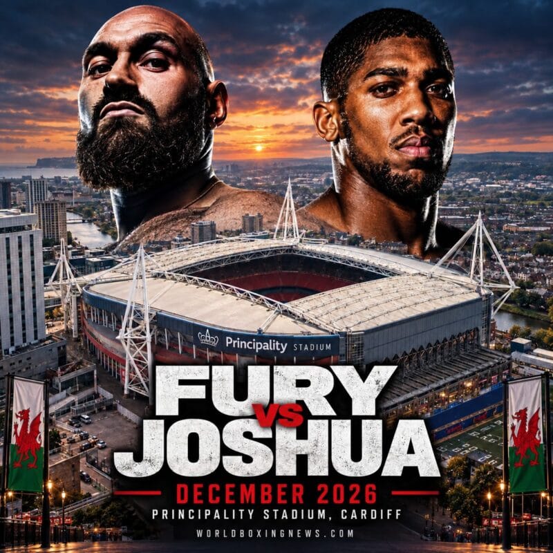 Tyson Fury et Anthony Joshua combattent l'affiche de décembre pour le Principality Stadium au Pays de Galles