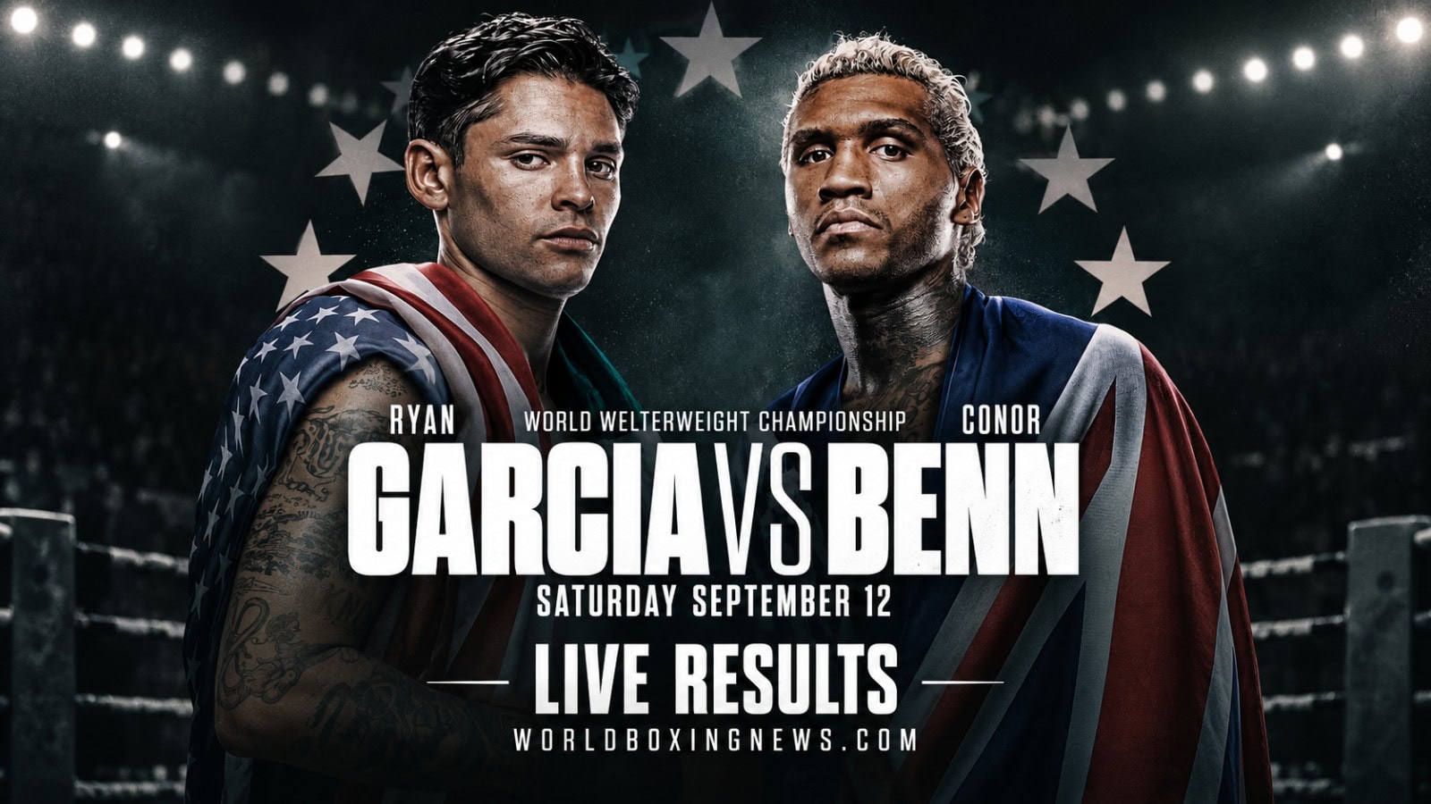 Ryan Garcia vs Conor Benn live results from T-Mobile Arena in Las Vegas