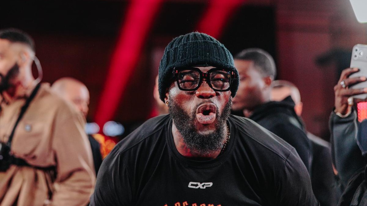 Deontay Wilder at a 2026 boxing weigh-in