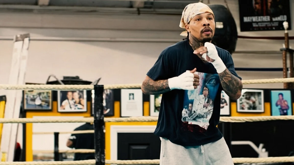Gervonta Davis training in the boxing ring ahead of his planned 2027 comeback