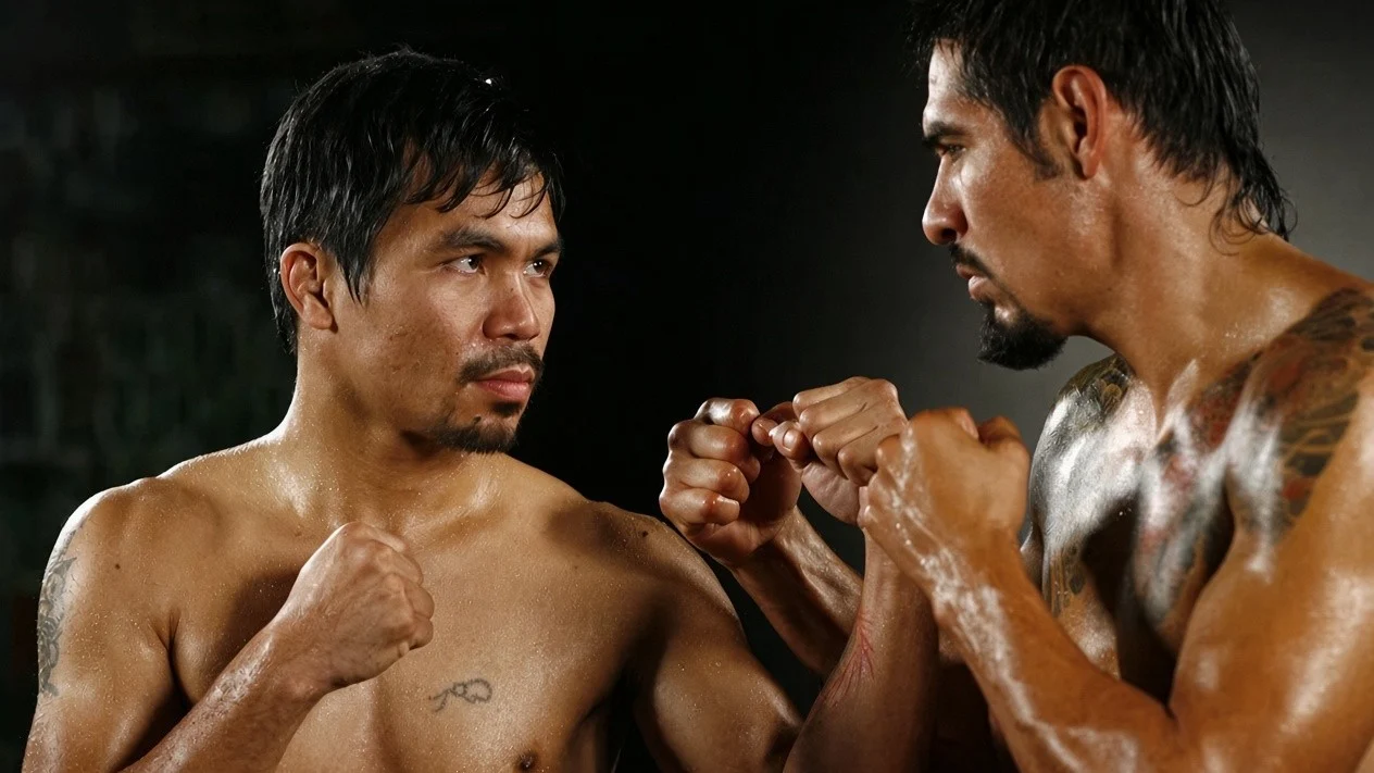 Manny Pacquiao and Antonio Margarito face off before their 2010 fight