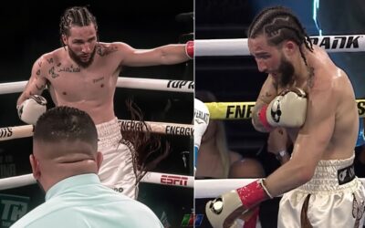 Le petit-fils d'Ali a failli s'arracher l'épaule, mais il a quand même gagné le combat
