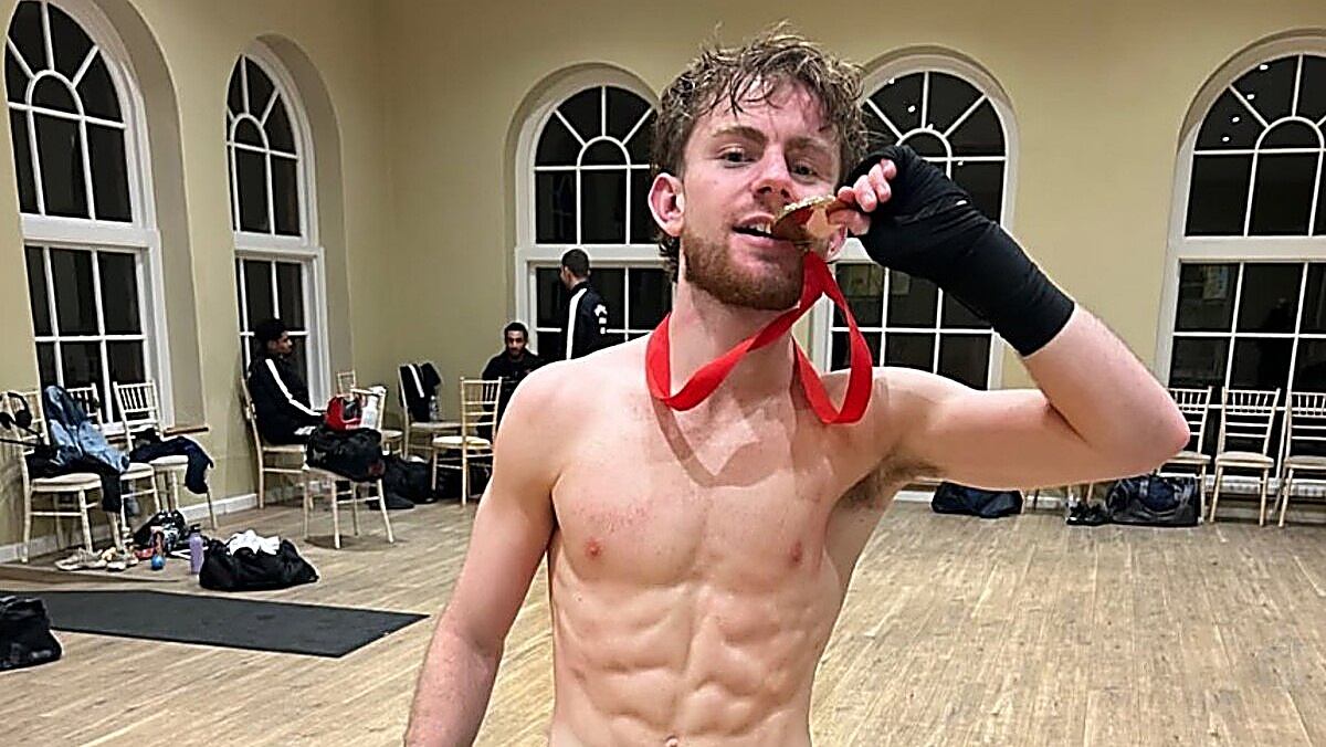 Reuben Muston celebrates his boxing comeback with a gold medal after surviving aplastic anemia and undergoing chemotherapy and a stem-cell transplant