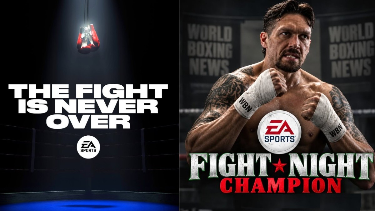 EA Sports Fight Night comeback announcement alongside World Boxing News concept artwork celebrating the return of Fight Night Champion after 15 years