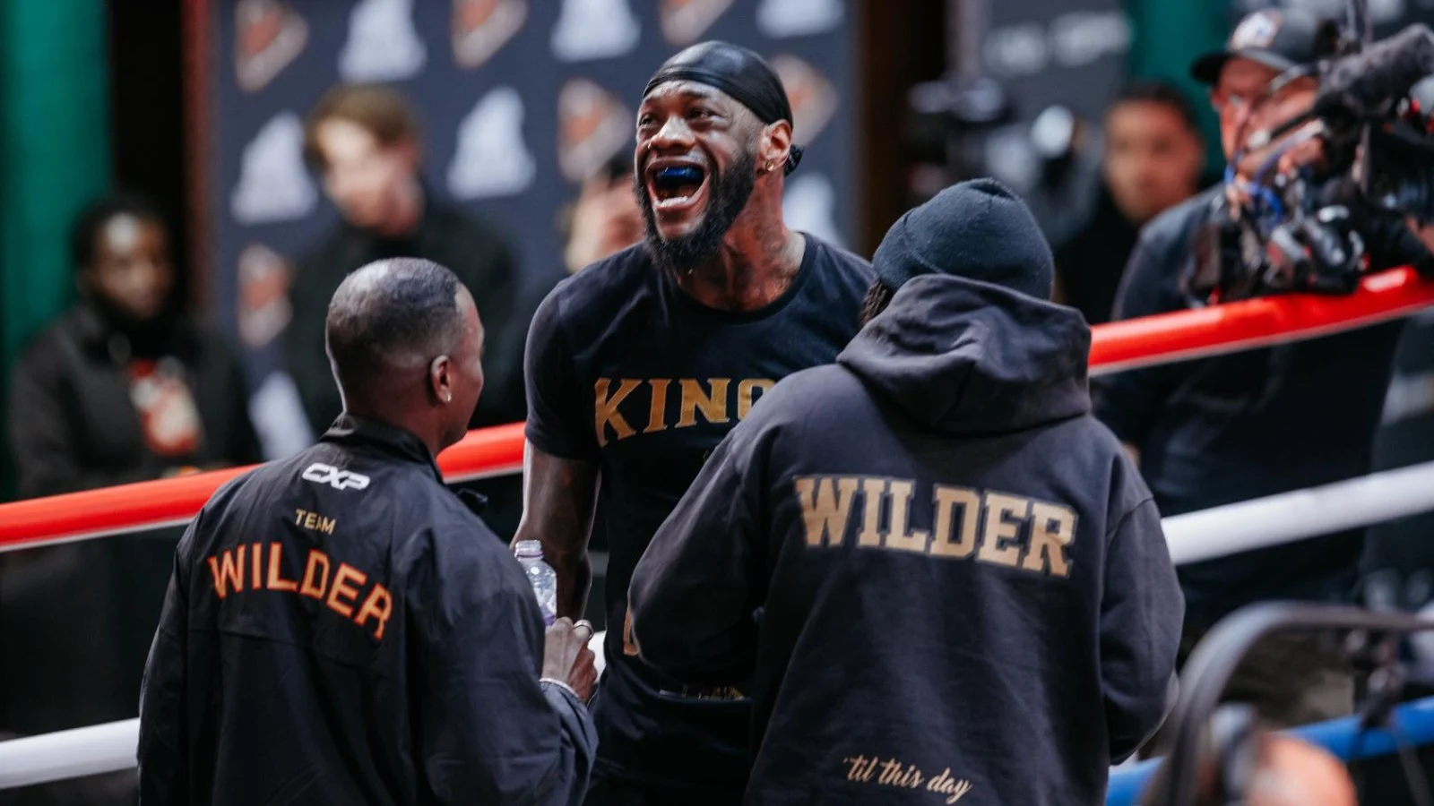 Deontay Wilder celebrates as he closes in on the WBC number one heavyweight ranking