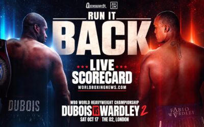 Dubois vs Wardley 2 Tableau de bord en direct et tour par tour