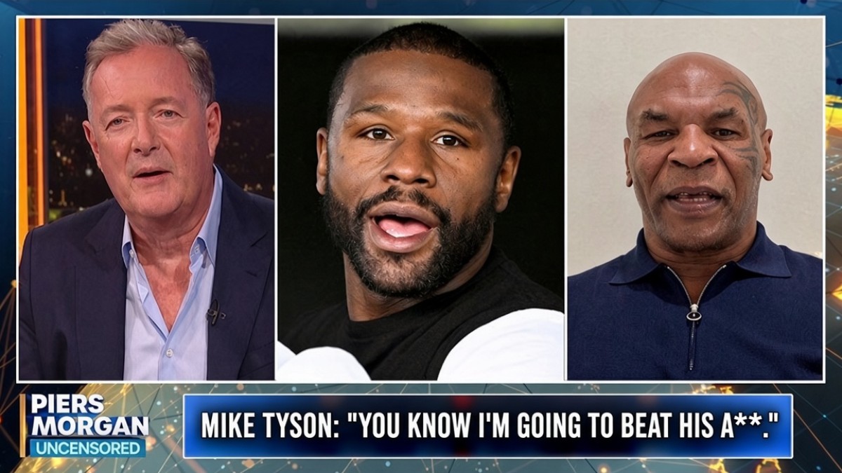 Mike Tyson tells Piers Morgan he believes he can beat Floyd Mayweather during an interview about a potential boxing exhibition