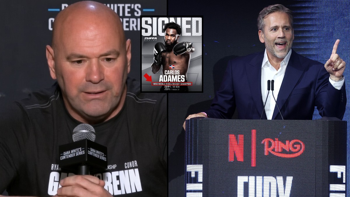 Dana White and Max Kellerman pictured alongside Zuffa Boxing